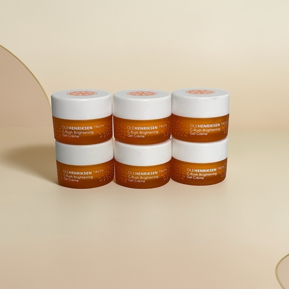 6x Ole Henriksen C-Rush Brightening Gel Crème Facial Moisturizer Travel Size 7mL